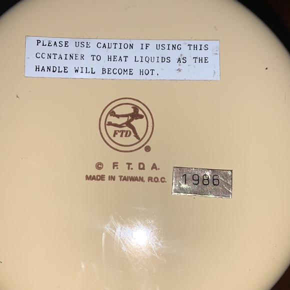 👙 Vintage 1986 FTD metal enamel ware cup - Picture 7 of 7